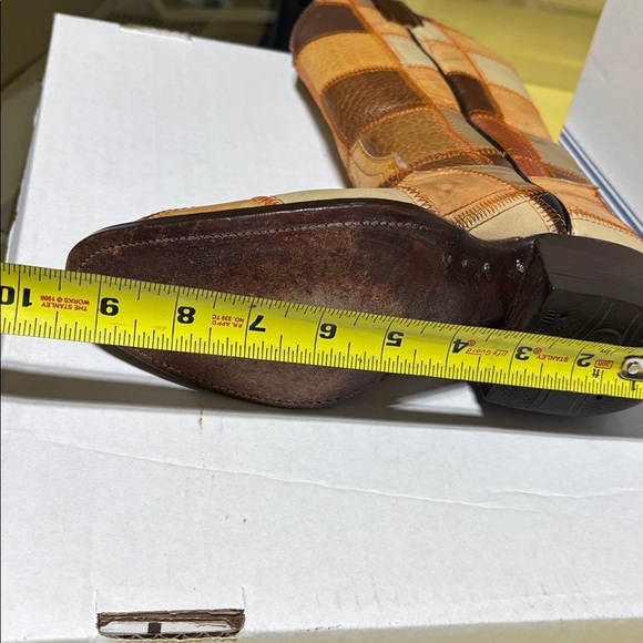 Women's Laramie Custom Made 1960s Vintage Patchwork Cowboy Boots Sz 6 - Picture 16 of 16